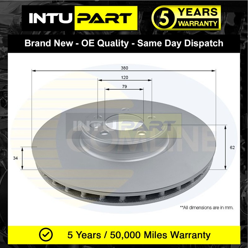 Fits Land Rover Range Sport Intupart Front Brake Disc #1 LR027106 LR016176