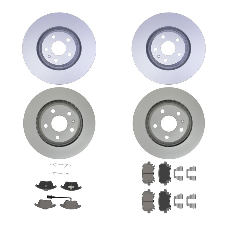Hella Front Rear Rotors Wagner ThermoQuiet Ceramic Brake Pads Kit for TT Quattro