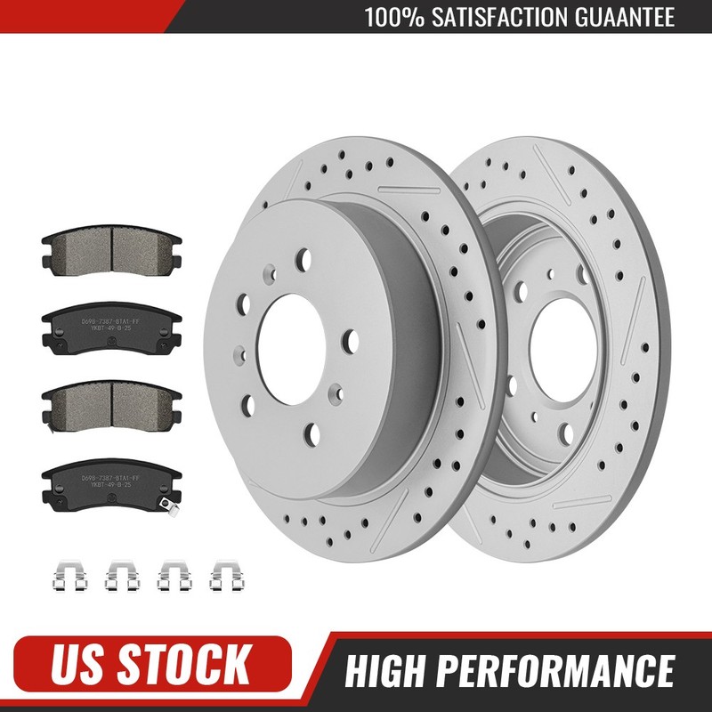 Rear Disc Brake Rotors Ceramic Pads for Chevy Impala Monte Carlo Lacrosse Allure