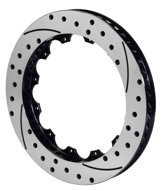 Wilwood SRP Drilled Performance Brake Rotor – 14 Inch Diameter, Black