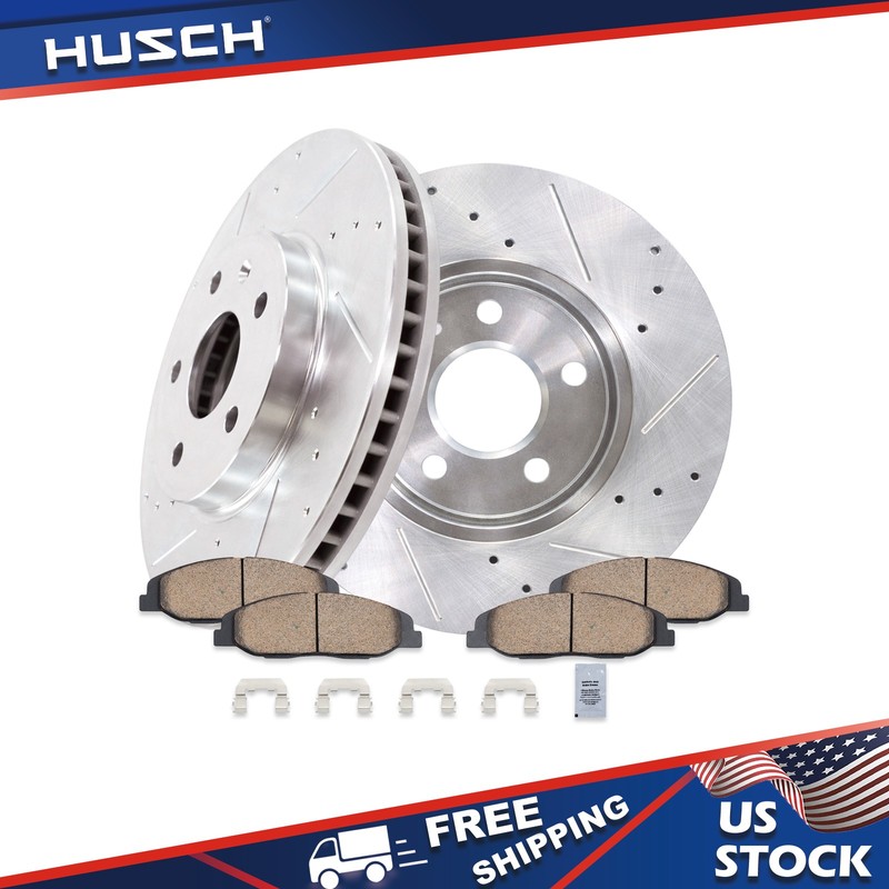 12.44 ” FRONT Drilled Brake Rotors Ceramic Pads Kit FOR 2008- 2014 Cadillac CTS