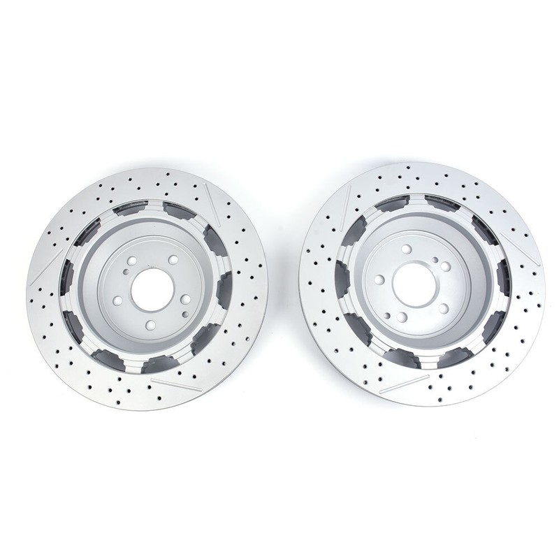 Pair Rear Brake Rotors For Mercedes-benz W222 S450 S63 S65 AMG 2014- A2224232012 gallery