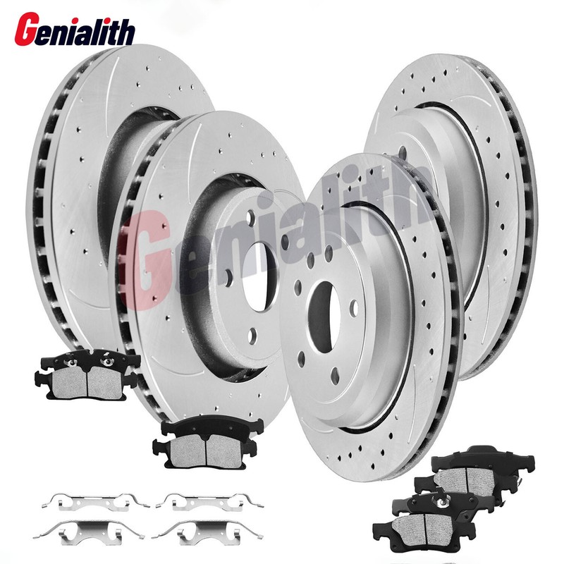 Front Rear Brake Rotors Brake Pads for 2018-2020 Grand Cherokee Dodge Durango