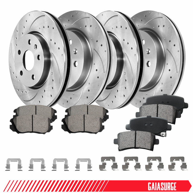 Front and Rear Brake Rotors & Pads for Chevy Impala Buick LaCrosse 2015 Regal V6