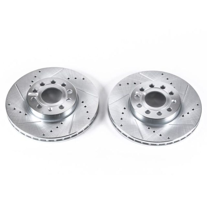 PowerStop EBR830XPR Front Drilled & Slotted Brake Rotors for 2005-24 Volkswagen