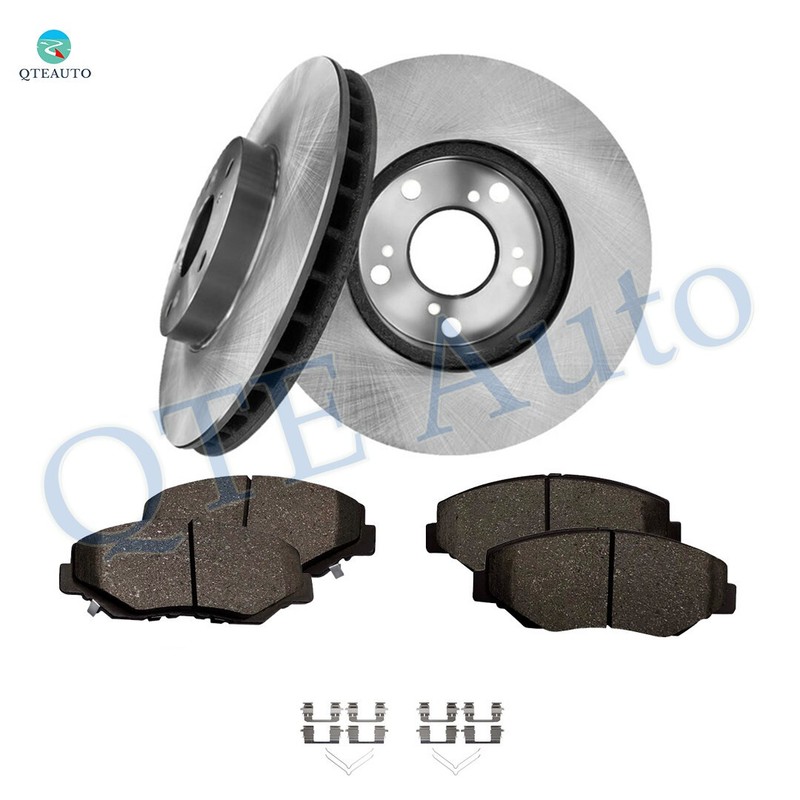 Set 6 Front 282mm Brake Disc Rotors-Ceramic Brake Pad To 2003-2011 Honda Element