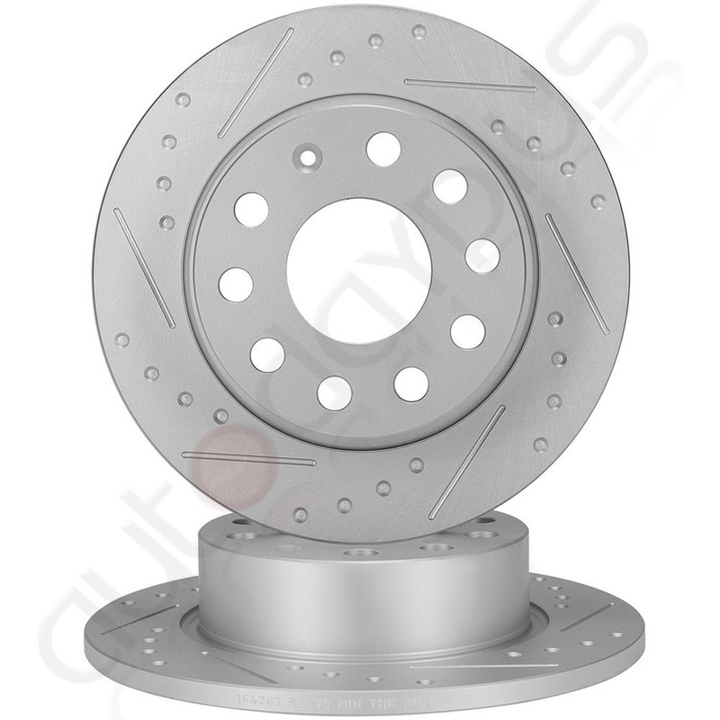 Fits 2015-2016 Volkswagen Golf 1.4L 1.8L Front Vented Rear Solid Brake Rotors gallery
