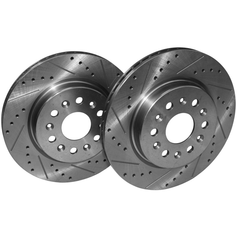 2x Rear Drilled Brake Rotors for Chevy Traverse 18-23 GMC Acadia Buick Cadillac gallery