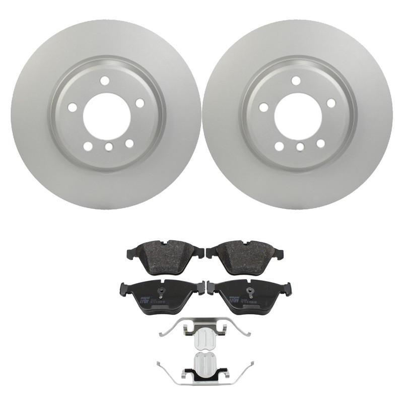 Hella Front Rotors TRW Pro Low-Met Disc Brake Pads Kit For E90 335d E92 335i