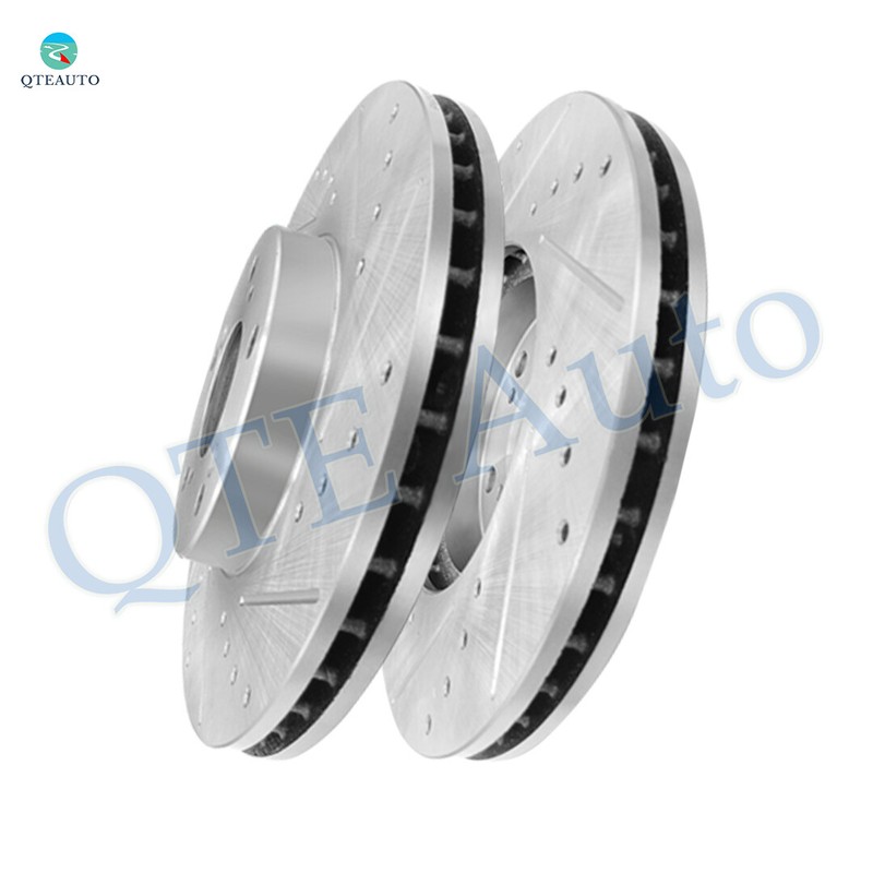 Front Drilled Slotted Disc Brake Rotors For 2002-2004 Honda CR-V