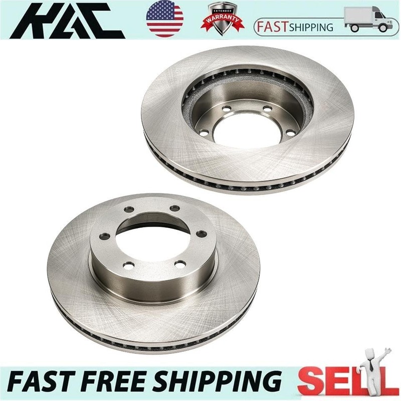 2x Front Brake Rotors For 2000-2006 Toyota Tundra 2001-2007 Sequoia 435120C011