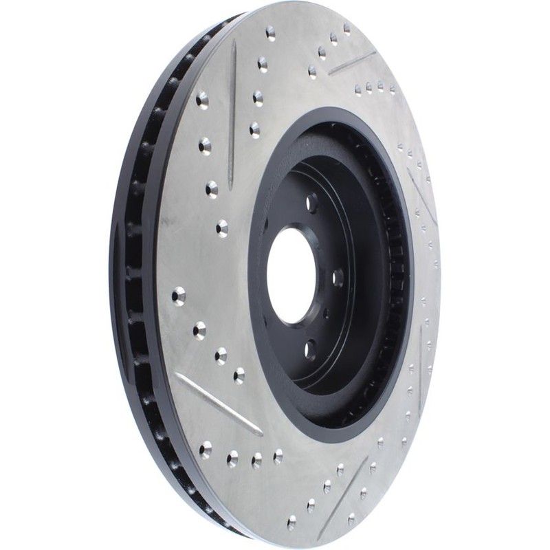 StopTech 127.42100L Front Left Drilled Brake Rotor for 2009-13 FX50 / 09-19 370Z gallery