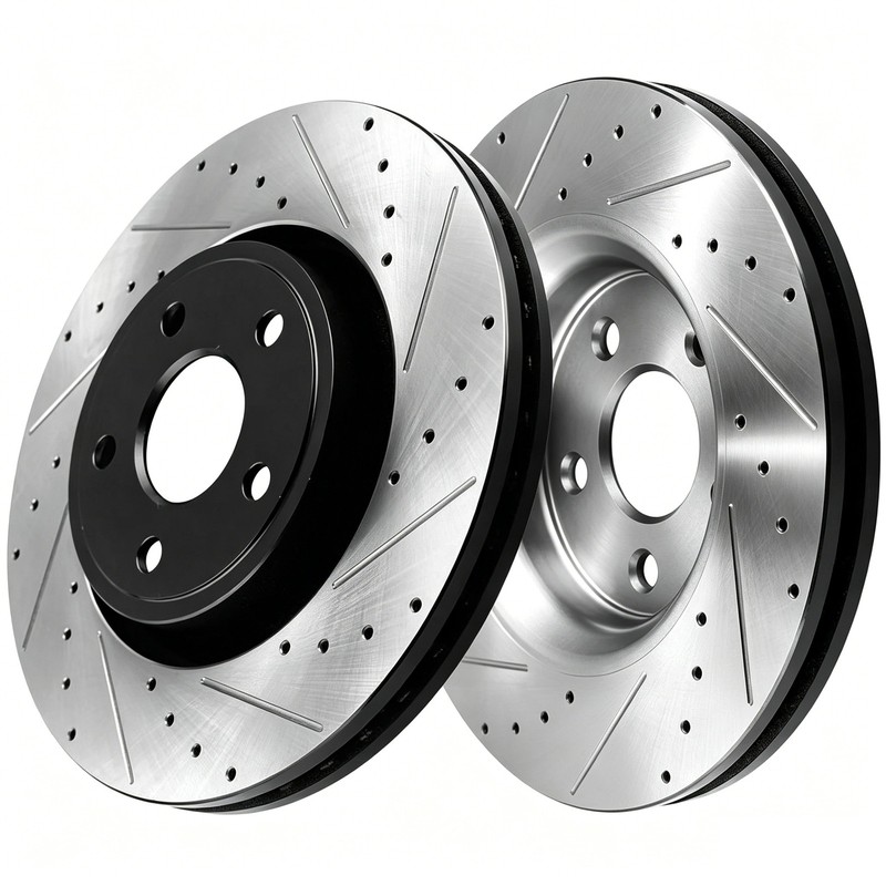 Front Drilled Disc Rotors + Ceramic Brake Pads for Acura Accord Honda CSX Civic gallery