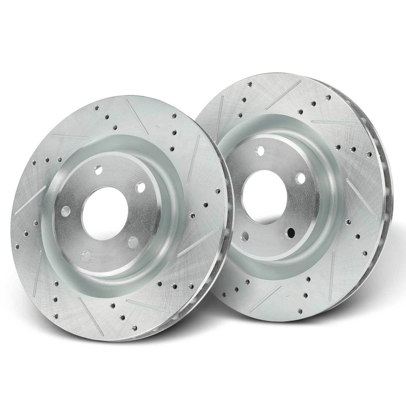 2pcs New Front Drilled Brake Rotor for Cadillac XLR 2005-2007 Chevrolet Corvette gallery