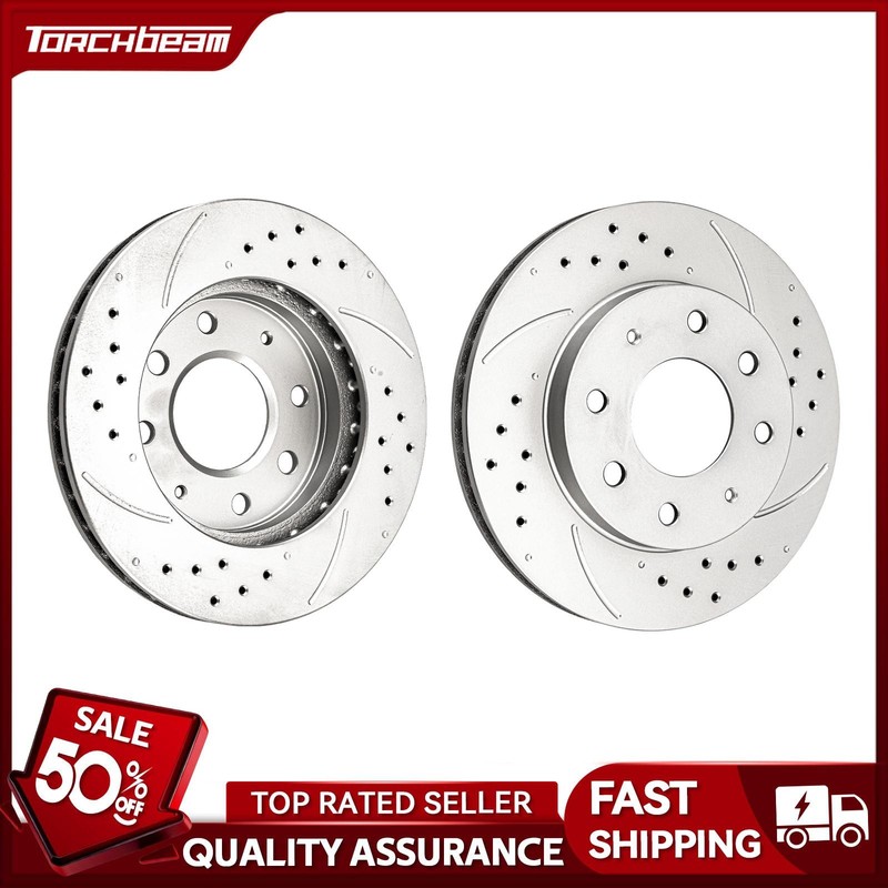 2x Front Disc Brake Rotors For Eagle Summit 92-93 Mitsubishi Expo 92 Expo LRV 92