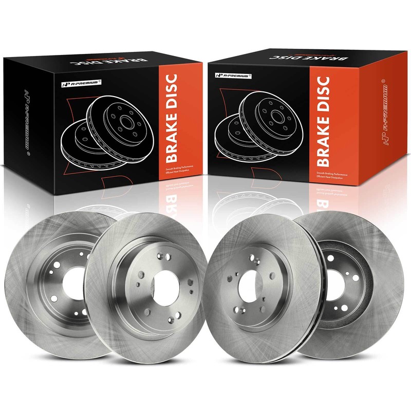 A-Premium 4x Front & Rear Disc Brake Rotors for Acura TSX 2009-2014 Honda Accord