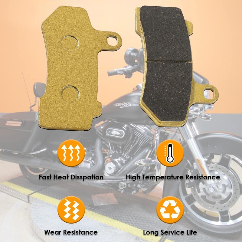 Front & Rear Brake Pads For 2008-2018 Harley Davidson FLHX Street Glide FA409 gallery