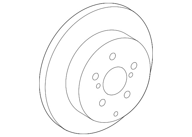 Genuine Toyota 12-17 Prius V Rear Disc Brake Rotor 42431-47080