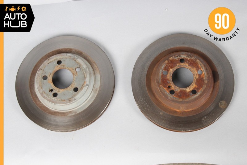 07-14 Mercedes W221 S600 CL550 Rear Left & Right Brake Rotors Disc Set of 2 OEM