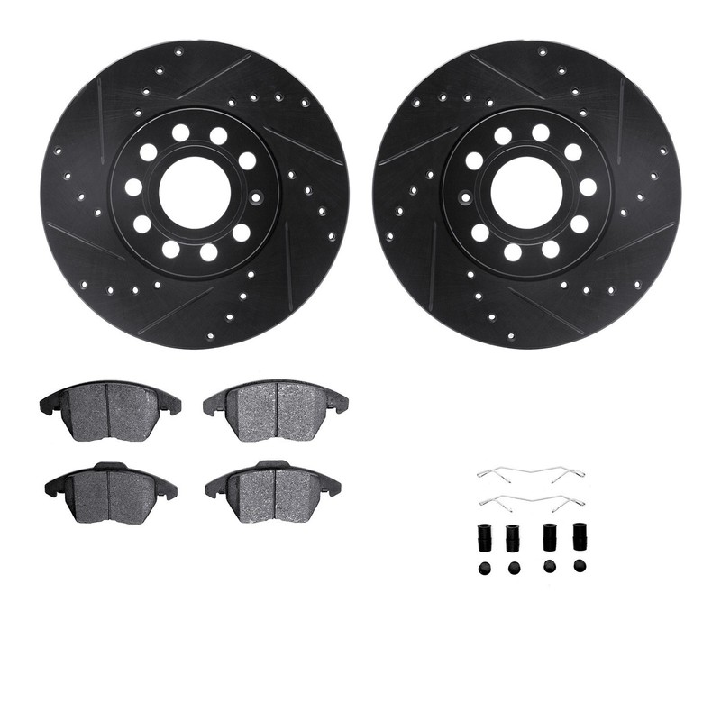 Dynamite Friction Disc Brake Kit for Caddy, Golf, Jetta, A3, Bora 8612-74032