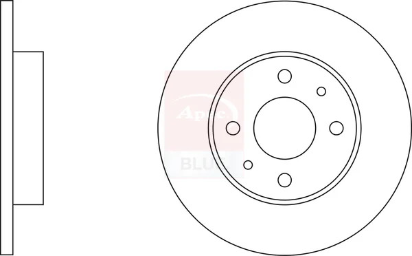 2x Brake Discs Pair Solid fits FIAT PANDA 9 1.1 1.2 1.4 1.3D 2003 on 240mm Set