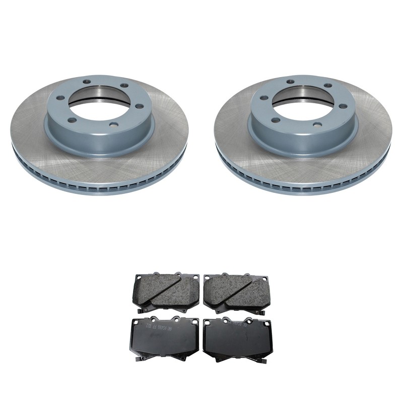 DuraGo Front Rotors Akebono ProACT Ceramic Disc Brake Pad Kit For Sequoia Tundra