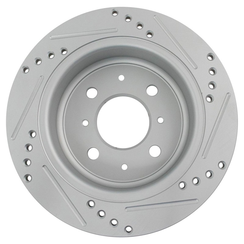 Brake Rotor Performance Drilled Slotted Rear Pair Set for Acura Honda gallery