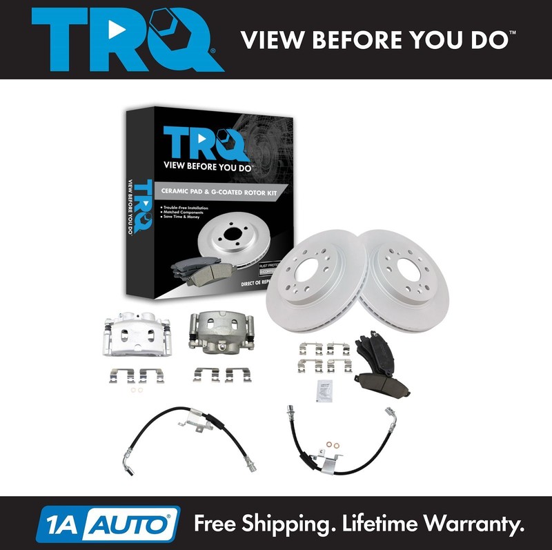 TRQ Front Brake Pad & Rotor Kit Fits 07 Avalanche Suburban Tahoe Yukon Escalade