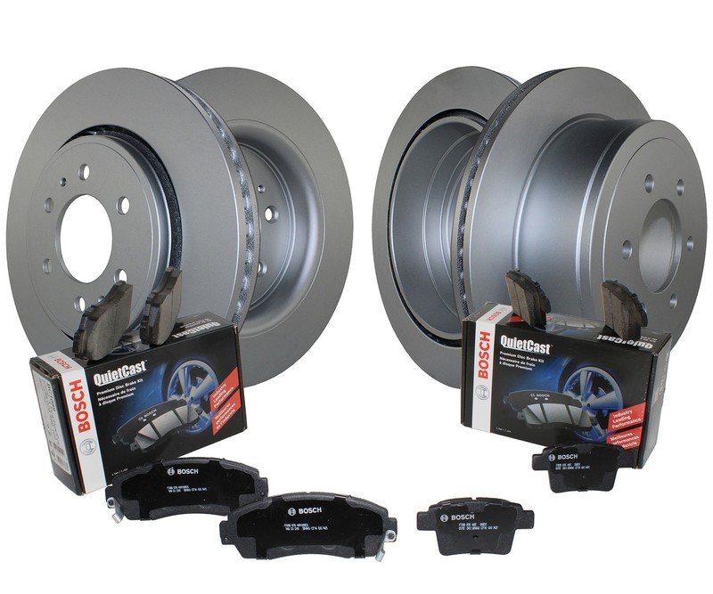 Front Rear Brake Kit Rotors Bosch Ceramic Pad For F-150 Standard Payload Package