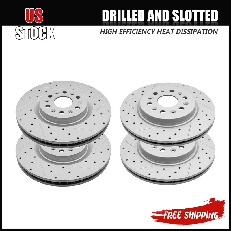 4Pcs Front Rear Brake Disc Rotors for 2018 – 2021 Buick Enclave Cadillac XT5 XT6