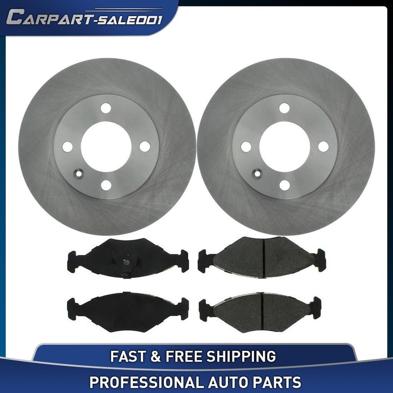 9.41″ Front Disc Brake Rotors Brake Pads Kit for 1987-1993 Volkswagen Fox 1.8L