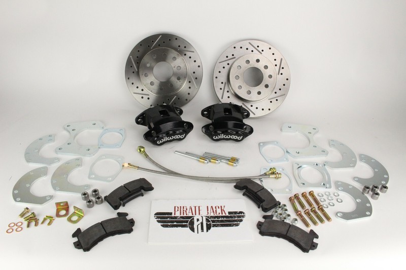1964-1973 Ford Mustang Wilwood Rear Disc Brake Kit Black Calipers Non Ebrake