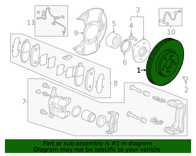 Genuine Acura Disk Front Brake (17" 25T Fnc) 45251-TX4-A50 gallery