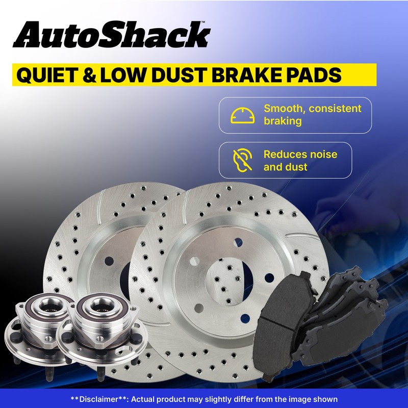 Front Rear Drilled Slotted Brake Rotors Pad Wheel Hub for Nissan, Altima 09-13 gallery