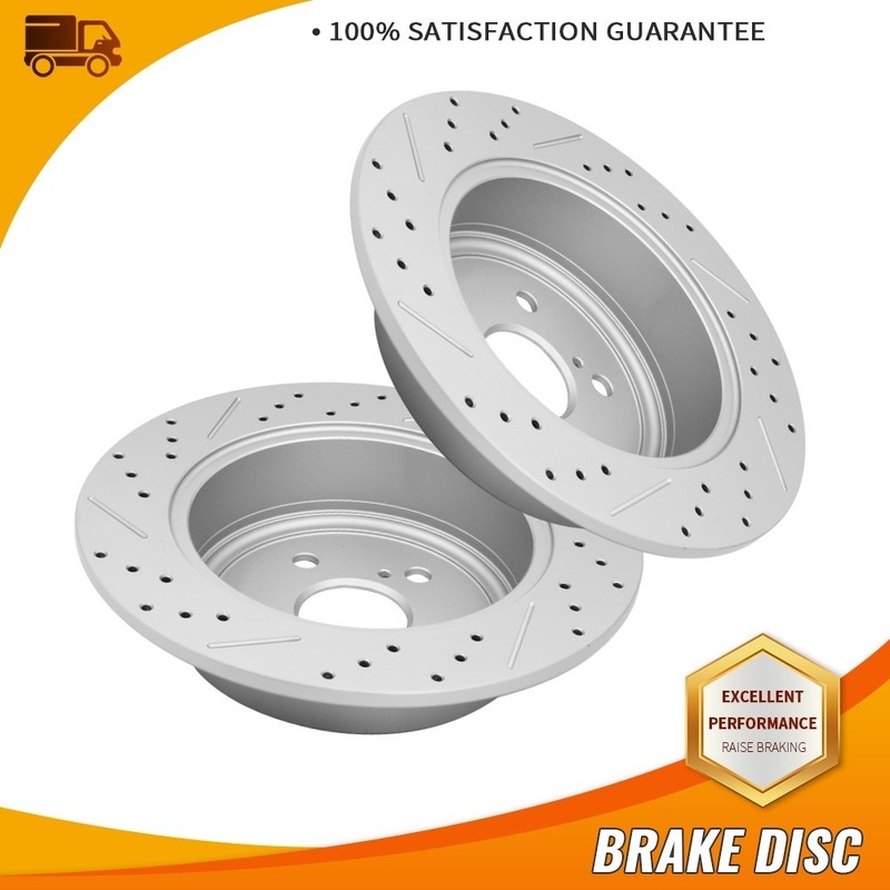Rear Drilled Disc Brake Rotors for 2008-2014 Toyota Highlander