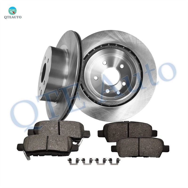 6PC Rear 308mm Brake Disc Rotors-Ceramic Brake Pad Kit For 2006-2009 Nissan 350Z
