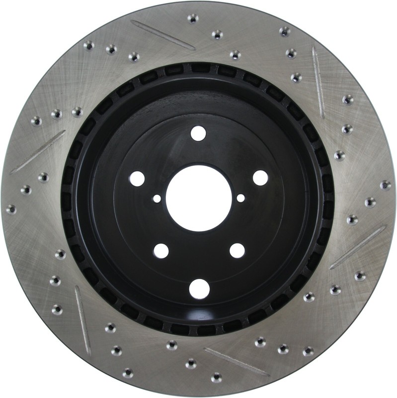 StopTech Sport Drilled & Slotted 1-Piece Rear for Brake Rotor 13-17 WRX STI gallery