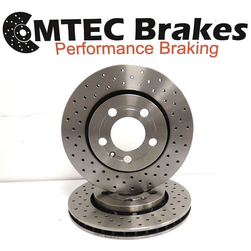 Golf MK4 Drilled Rear 256mm Ventilated Brake Discs & Pads 1999-2005 gallery