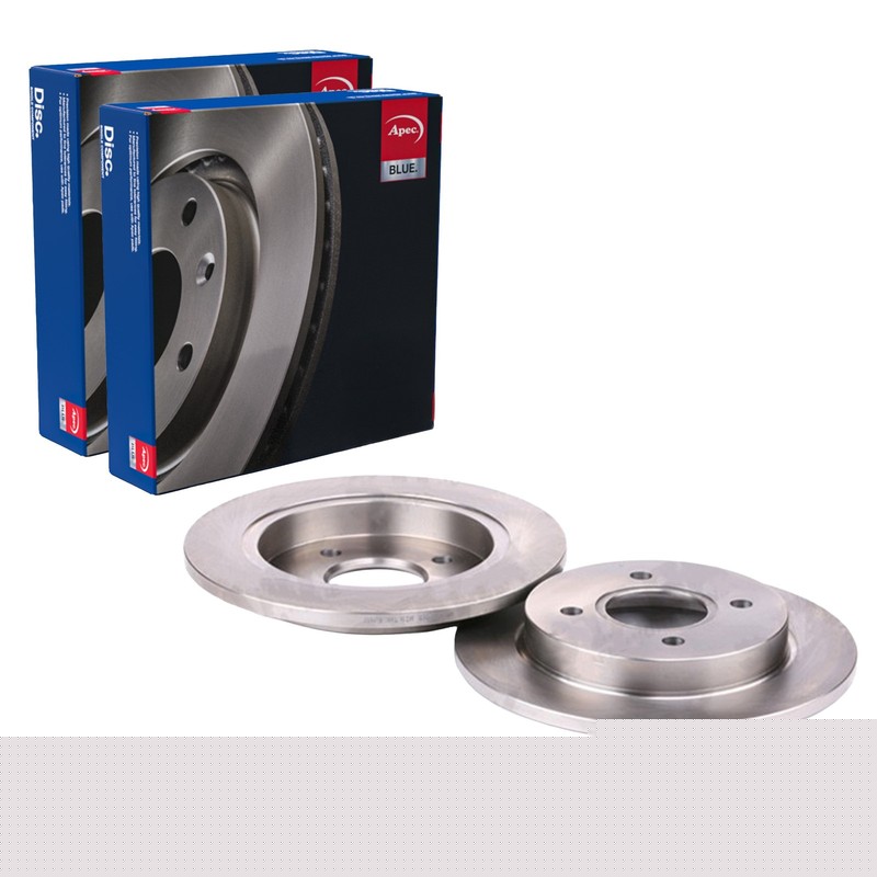 2x APEC Rear Brake Discs for FORD SCORPIO Mk II 1994-98 252mm Solid SDK6086