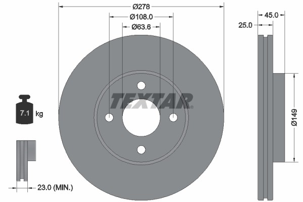 Textar 92159003 Brake Disc for Ford, Ford Australia gallery