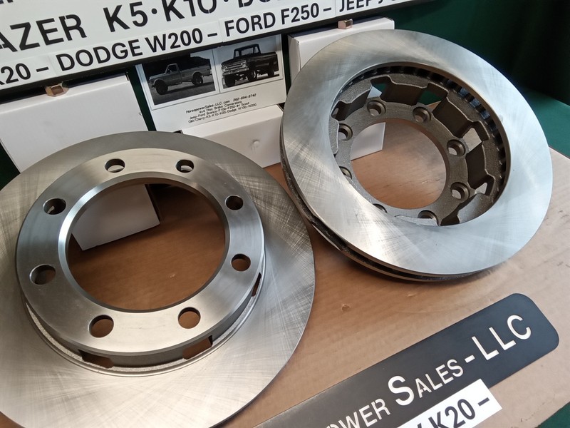 Pair of 3/4 ton, 8 Lug Dana 44 Disc Brake ROTORS for Chevy/GMC K20,K25 4x4 truck gallery