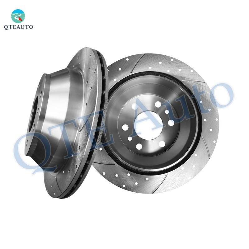 Front 303mm Drilled Slotted Brake Disc Rotors To 1997-2002 2004 Cadillac Seville