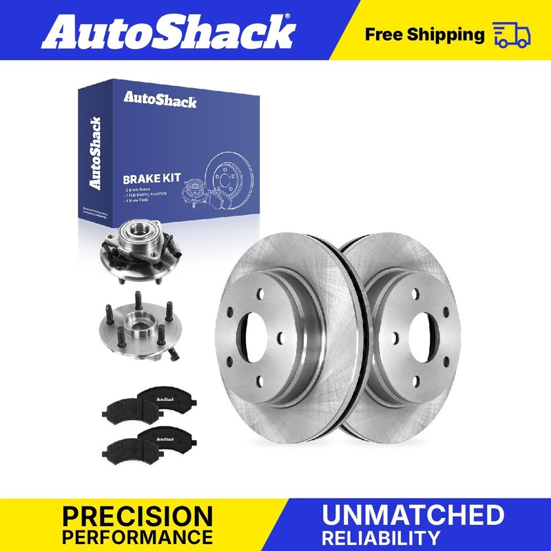 Front Brake Rotors Premium Pads Hubs for Dodge, Ram 1500 2006-2009