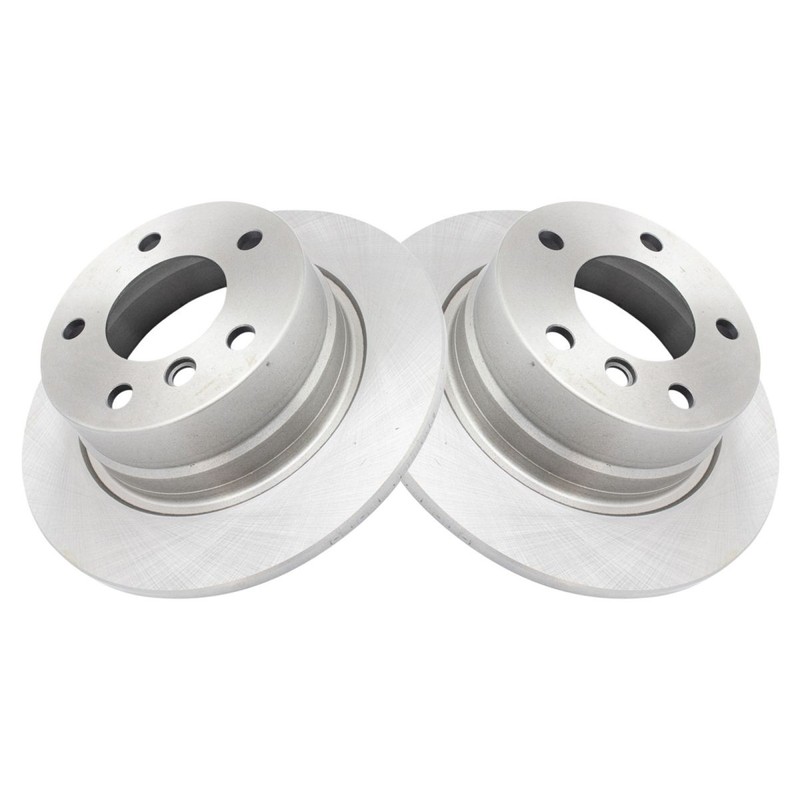 TRQ Rear Brake Rotors Set Solid For 2003-2005 BMW Z4 gallery