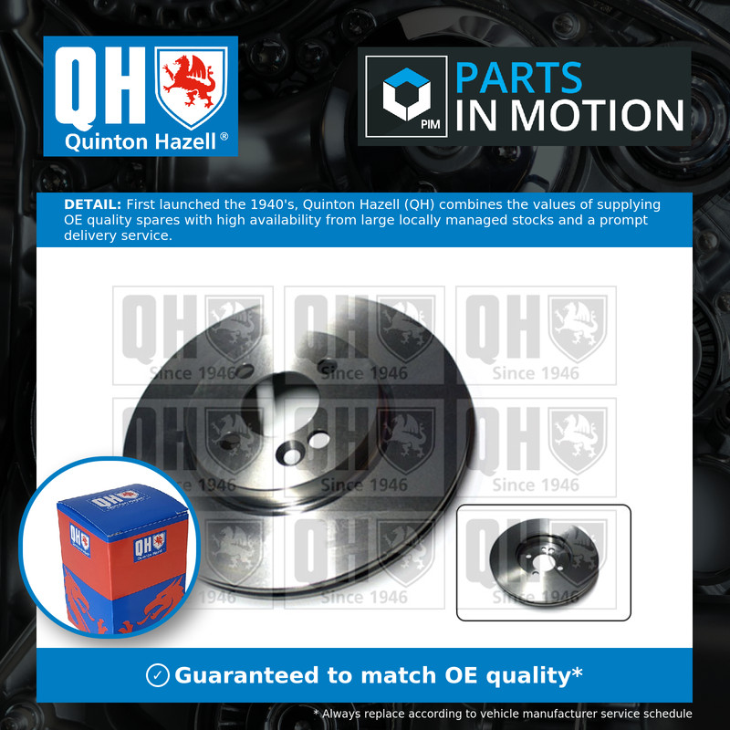 2x Brake Discs Pair Vented fits MINI COOPER R56 1.6 Front 03 to 13 294mm Set QH