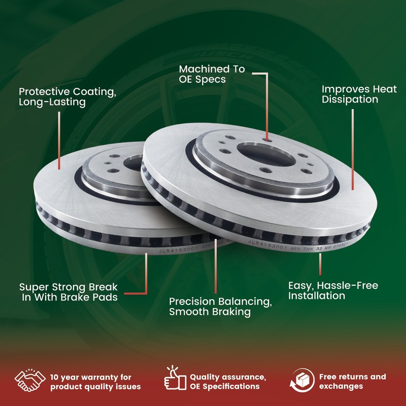 Front Brake Rotors for 2013-2020 Ford Fusion 2013-2016 Lincoln MKZ Fits Hybrid gallery