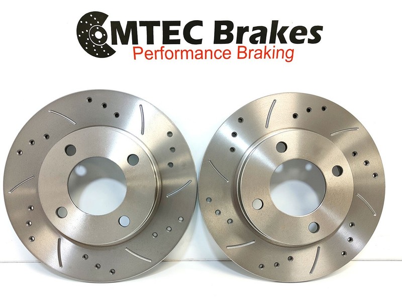 Vauxhall Vectra B 4 Hole 1.8 Rear Brake Discs Pierced Grooved
