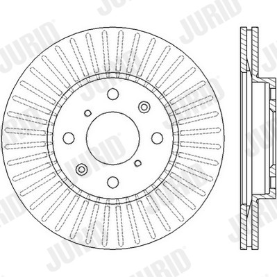 2X 562456JC JURID Brake Disc for Opel, Suzuki, Vauxhall