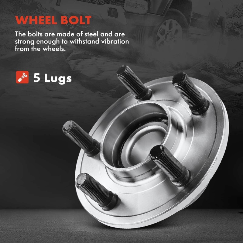 Front & Rear Disc Rotors & Brake Pad + Wheel Hub Bearing for Chrysler 300 15-20 gallery