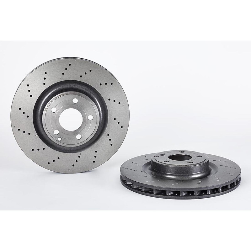 Fits 2012-2014 Mercedes-Benz SLK250 Front Coated Brake Rotors - Brembo OE gallery
